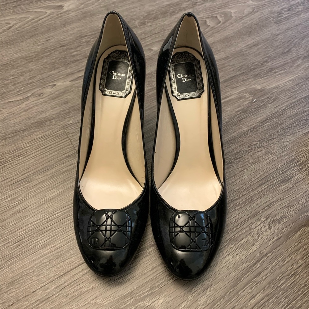 Christian Dior Black Patent Heels ✨
